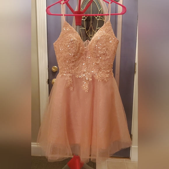 Homecoming prom pink dress - Picture 3 of 12